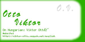 otto viktor business card